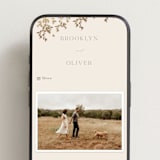 "Everly" - Wedding Website in Latte by Kristie Kern - Mobile Layout