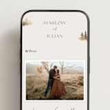 "Vista" - Wedding Website in Fallen Snow by Robin Ott - Mobile Layout