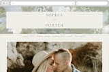 "Spring Dash" - Wedding Website in Pewter by Grace Kreinbrink - Desktop Design