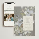 "Spring Dash" - Wedding Website in Pewter by Grace Kreinbrink - Match Your Stationery