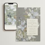 "Spring Dash" - Wedding Website in Pewter by Grace Kreinbrink - Match Your Stationery