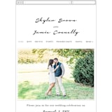 "Dressed in White" - Wedding Website in Cloud by Angela Garrick - Mobile Layout