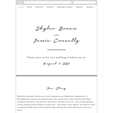 "Dressed in White" - Wedding Website in Cloud by Angela Garrick - Mobile Layout