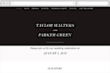 "Slanted" - Wedding Website in Noir by Drango Design - Desktop Design