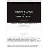 "Slanted" - Wedding Website in Noir by Drango Design - Guest Management