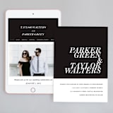 "Slanted" - Wedding Website in Noir by Drango Design - Match Your Stationery