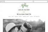 "Leaf Arc" - Wedding Website in Sage by Ariel Rutland - Desktop Design