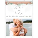 "Fancy Marble" - Wedding Website in Moss by Phrosné Barwood - Mobile Layout