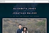 "Dash" - Wedding Website in Midnight by Grace Kreinbrink - Desktop Design