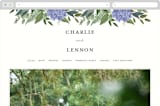 "Hydrangea Frame" - Wedding Website in Periwinkle by Susan Moyal - Desktop Design