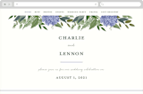 "Hydrangea Frame" - Wedding Website in Periwinkle by Susan Moyal - Desktop Design