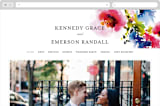 "Technicolor Flora" - Wedding Website in Poppy by Angela Marzuki - Desktop Design