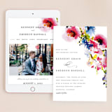 "Technicolor Flora" - Wedding Website in Poppy by Angela Marzuki - Match Your Stationery