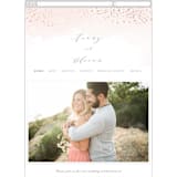 "Sparkling Champagne" - Wedding Website in Blush by Kristie Kern - Mobile Layout