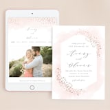 "Sparkling Champagne" - Wedding Website in Blush by Kristie Kern - Match Your Stationery