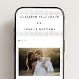 "Pearls" - Wedding Website in Silk by mo kelley - Mobile Layout