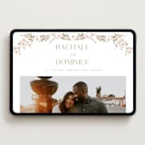 "Wildflower Garland" - Wedding Website in Matte Gold by Susan Zinader - Desktop Design