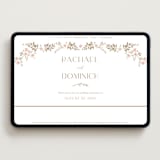 "Wildflower Garland" - Wedding Website in Matte Gold by Susan Zinader - Desktop Design