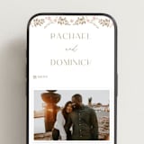 "Wildflower Garland" - Wedding Website in Matte Gold by Susan Zinader - Mobile Layout