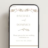 "Wildflower Garland" - Wedding Website in Matte Gold by Susan Zinader - Mobile Layout