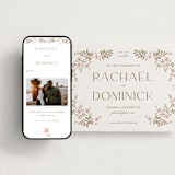 "Wildflower Garland" - Wedding Website in Matte Gold by Susan Zinader - Match Your Stationery