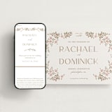 "Wildflower Garland" - Wedding Website in Matte Gold by Susan Zinader - Match Your Stationery