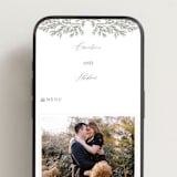 "Among the Evergreens" - Wedding Website in Moss by Oscar and Emma - Karly Depew - Mobile Layout