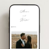 "Noted" - Wedding Website in Soft Black by Jenna Holcomb - Mobile Layout