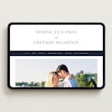 "Classic Serif" - Wedding Website in Soft Black by Hooray Creative - Desktop Design