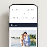 "Classic Serif" - Wedding Website in Soft Black by Hooray Creative - Mobile Layout