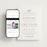 "Classic Serif" - Wedding Website in Soft Black by Hooray Creative - Match Your Stationery