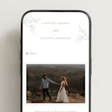"Amidst Nature" - Wedding Website in Mint by Oscar and Emma - Karly Depew - Mobile Layout