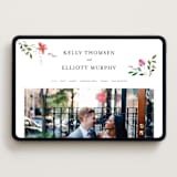 "Spring Wildflowers" - Wedding Website in Pink Floral by Mere Paper - Desktop Design