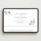 "Spring Wildflowers" - Wedding Website in Pink Floral by Mere Paper - Desktop Design