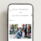 "Spring Wildflowers" - Wedding Website in Pink Floral by Mere Paper - Mobile Layout