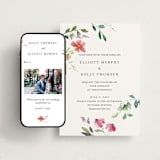 "Spring Wildflowers" - Wedding Website in Pink Floral by Mere Paper - Match Your Stationery