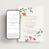 "Spring Wildflowers" - Wedding Website in Pink Floral by Mere Paper - Match Your Stationery