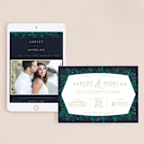 "Paradise" - Wedding Website in Midnight Ocean by GeekInk Design - Match Your Stationery
