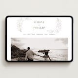 "Sketched Blooms" - Wedding Website in Coffee by Kristen Smith - Desktop Design