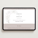 "Sketched Blooms" - Wedding Website in Coffee by Kristen Smith - Desktop Design