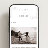 "Sketched Blooms" - Wedding Website in Coffee by Kristen Smith - Mobile Layout