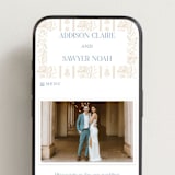"Sweet Garden" - Wedding Website in Provincial Blue by Erin German - Mobile Layout