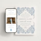 "Sweet Garden" - Wedding Website in Provincial Blue by Erin German - Match Your Stationery