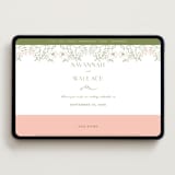 "Sketched Foliage" - Wedding Website in Nude by Susan Zinader - Desktop Design