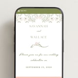 "Sketched Foliage" - Wedding Website in Nude by Susan Zinader - Mobile Layout