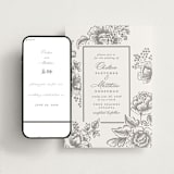 "Wedding Press" - Wedding Website in Graphite by Chris Griffith - Match Your Stationery