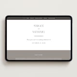 "Minimalist Monogram" - Wedding Website in Soft Black by Olivia Raufman - Desktop Design