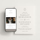 "Minimalist Monogram" - Wedding Website in Soft Black by Olivia Raufman - Match Your Stationery