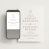 "Minimalist Monogram" - Wedding Website in Soft Black by Olivia Raufman - Match Your Stationery