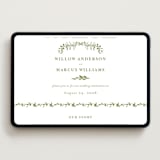"Greenery Vine" - Wedding Website in Pistachio by Susan Moyal - Desktop Design
